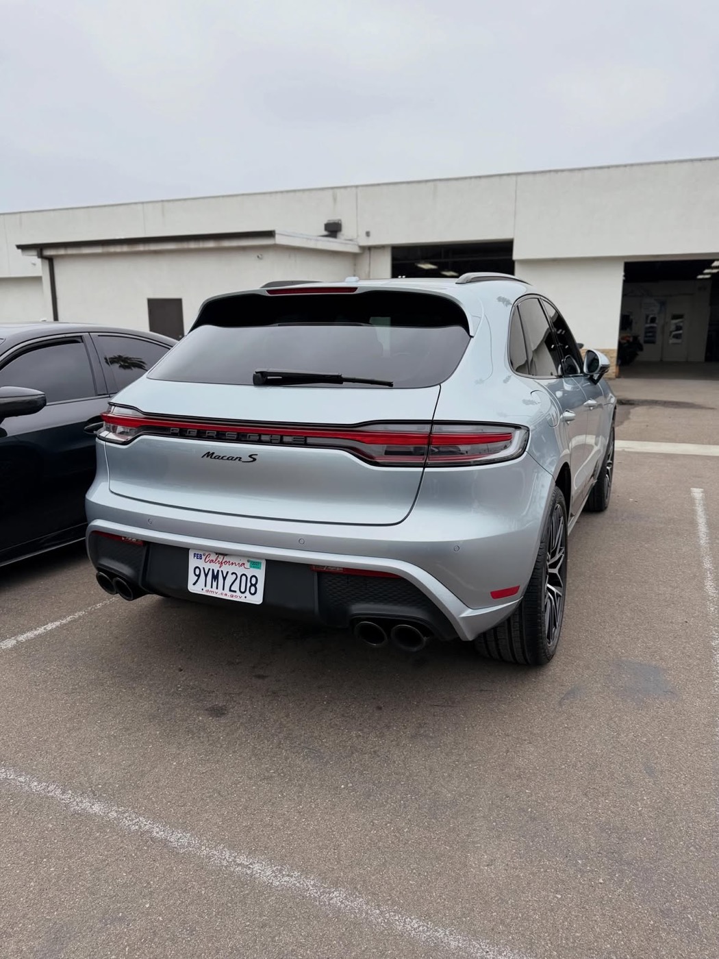 After repair: Porsche Macan S — rear bumper