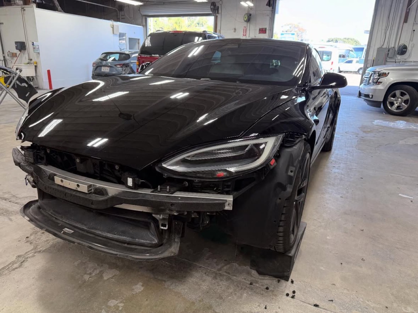 Tesla Model S — front bumper